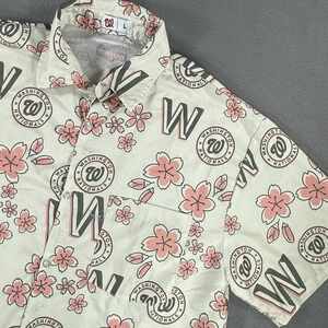 Washington Nationals SGA Shirt Large Cherry Blossom Hawaiian Giveaway MLB